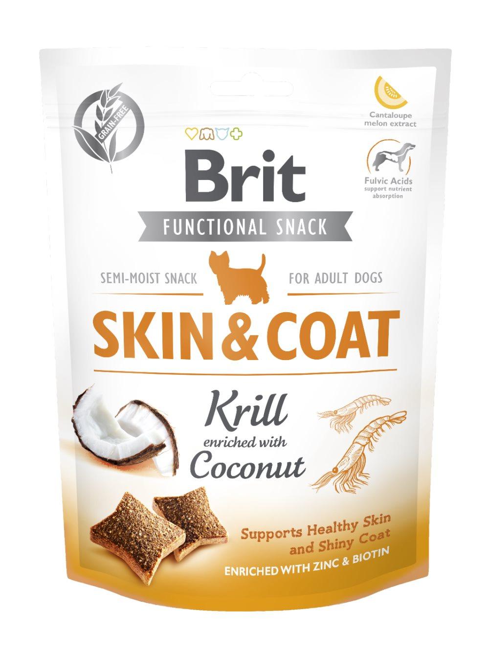 Brit Snack Func. Skin o Coat Krill 150g