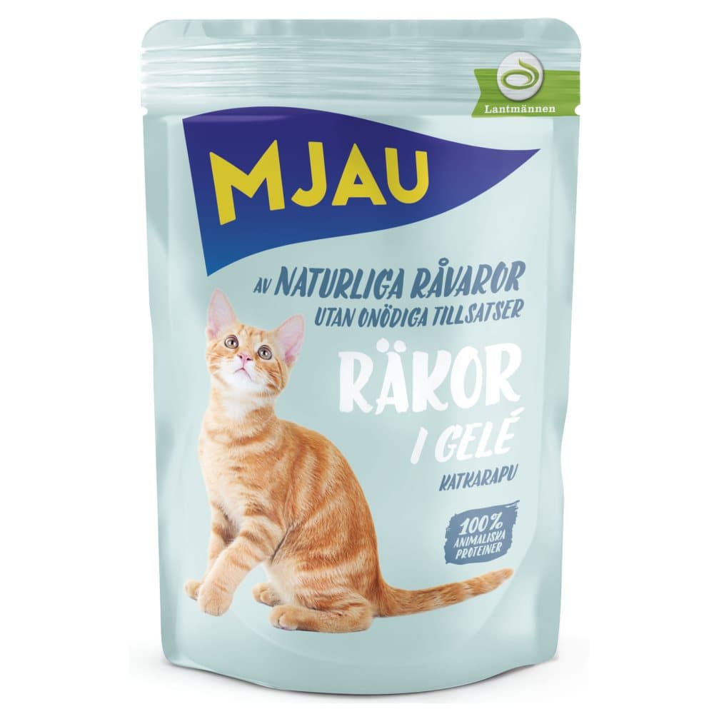 Mjau Påse Räkor i Gelé 85g