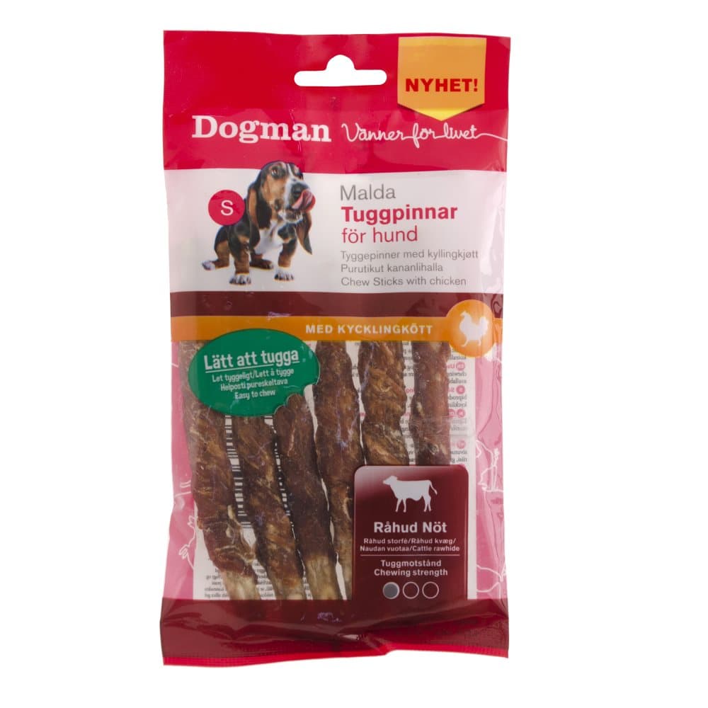 Dogman Tuggpinnar Mald m Kyckling 6p S 12,5cm
