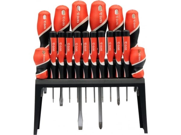 YATO ROLLER SET 18 st. STAND, FLAT/CROSS/TORX, S2 58 HRC 25982