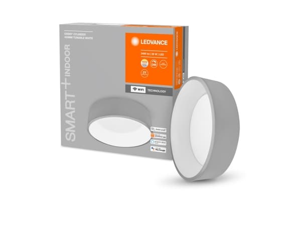 LEDVANCE SMART+, Smarttaklampe, Wi-Fi, Grå, Polymetylmetakrylat (PMMA), 3000 K, 6500 K
