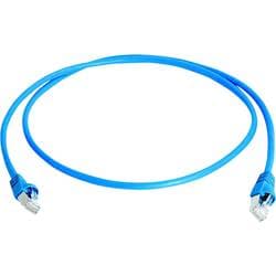 Telegärtner RJ45 Netværk Tilslutningskabel CAT 6A S/FTP 50.00 m Blå Flammehæmmende, Halogenfri