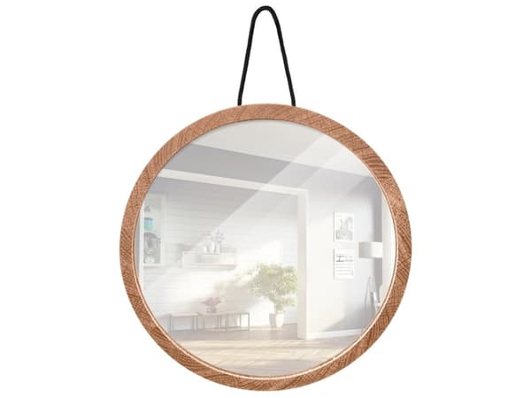 Home>it® spejl med træramme Ø20,5 cm egetræ natur