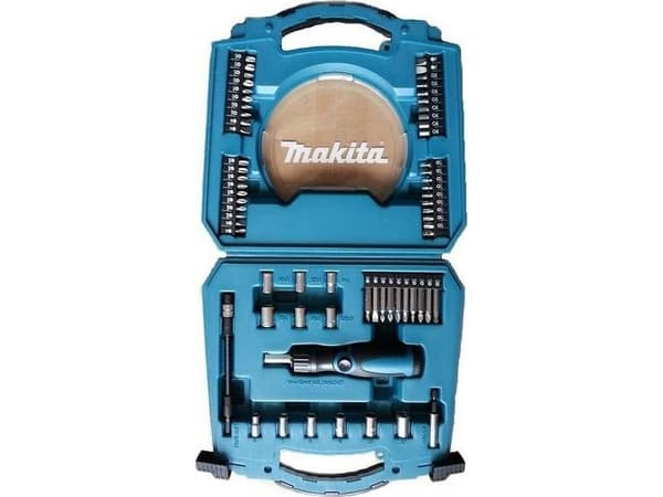 sett med 65 bits og stikkontakter med skralleskrutrekker, Makita [D-42020]