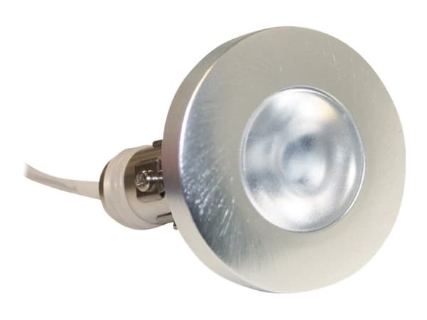 Nordtronic Viola - Forenket søkelys - LED - total: 2 W - 2700 K - rund - børstet aluminium