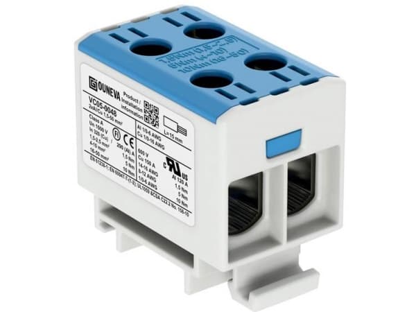 OTL-isoleret universal klemme alumiini/kobber 2*(1,5-50) mm2 blå