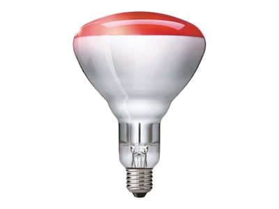 Philips - Infrarødt glødelampesøkelys - form: BR125 - E27 - 150 W - rød