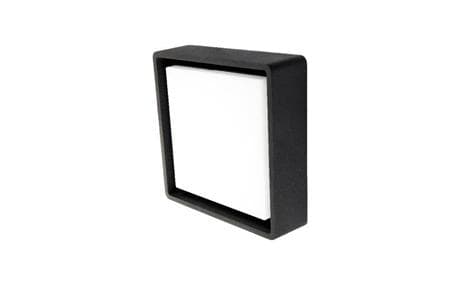 Seinä/Loft Frame Square LED 6W 3000K, 500 lumenia, musta, IP65