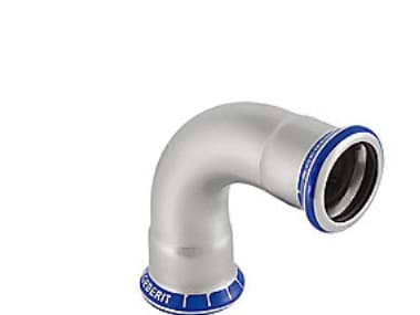 GEBERIT Taivutus 90 astetta ruostumaton 108 mm holkki / holkki mapress