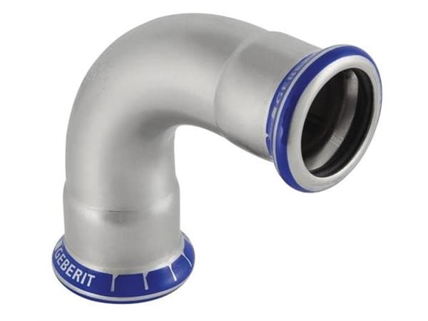 GEBERIT Taivutus 90 astetta ruostumaton 108 mm holkki / holkki mapress