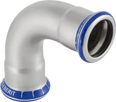GEBERIT Taivutus 90 astetta ruostumaton 108 mm holkki / holkki mapress