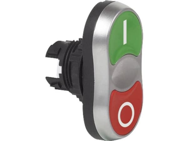 BACO L61QA22K Kaksoispainike Eturengas muovia, kromattu Vihreä 1 kpl