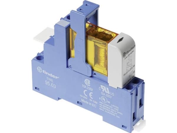 Finder 48.31.7.012.0050 Relekomponentti Nimellisjännite: 12 V/DC Katkaisuvirta (max.): 10 A 1 x kytkentäkoskettimen lokero 10 kpl