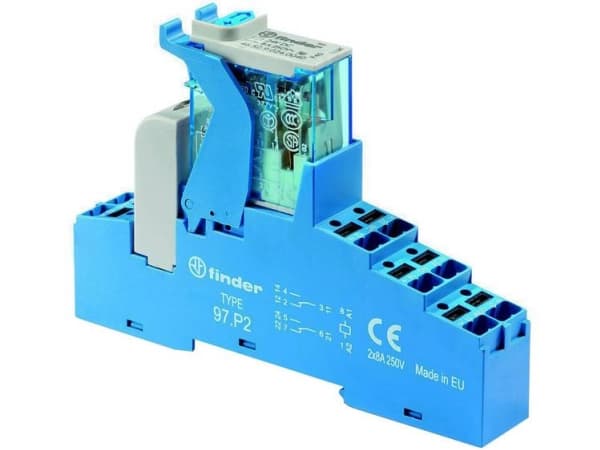 Finder 4C.P2.9.024.0050 LED-gate-komponent Nominell spänning: 24 V/DC Brytström (max.): 8 A 2 x omkopplare Brickan 10 st