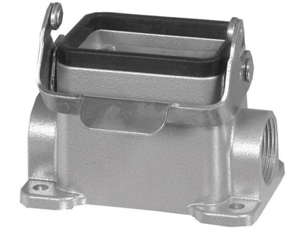 Amphenol C146 10N006 802 1-1 Uttagshus 1 längsgående fäste, 1 kabeluttag, låg konstruktion 1 st