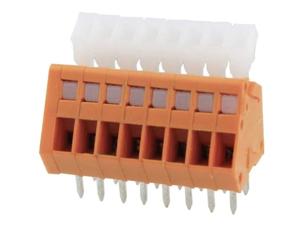 Degson DG240-2.54-10P-15-00AH Fjederkraftsklemmeblok 0.51 mm² Poltal 10 Orange 1 stk