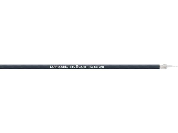 LAPP 2170000-500 Koaxialkabel Ytterdiameter: 4,95 mm RG58 C/U 50 Ω Svart 500 m