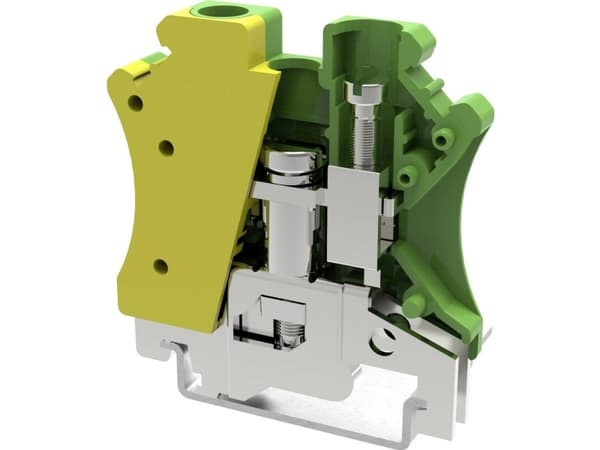 Degson PC4-PE-01P-1Y-00AH-1 Jordterminal 6,2 mm skruvar Gul, Grön 1 st