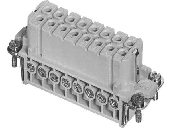 Amphenol C146 10B016 002 4-1 Tilslutningsindsats Forsølvede kontakter 1 stk