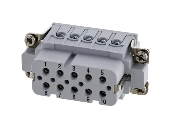 Amphenol C146 10B010 002 4-1 Tilslutningsindsats Forsølvede kontakter 1 stk
