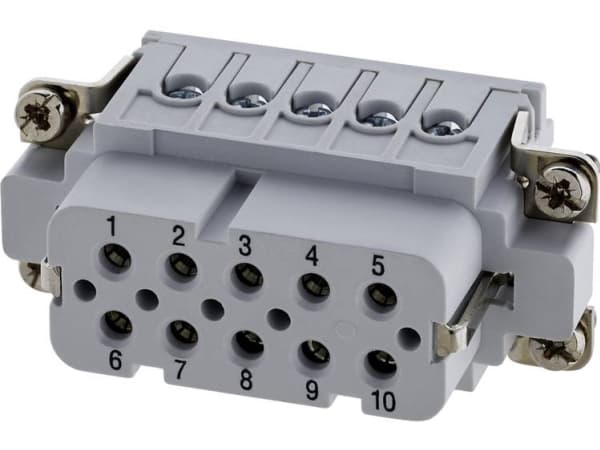 Amphenol C146 10B010 002 4-1 Tilslutningsindsats Forsølvede kontakter 1 stk