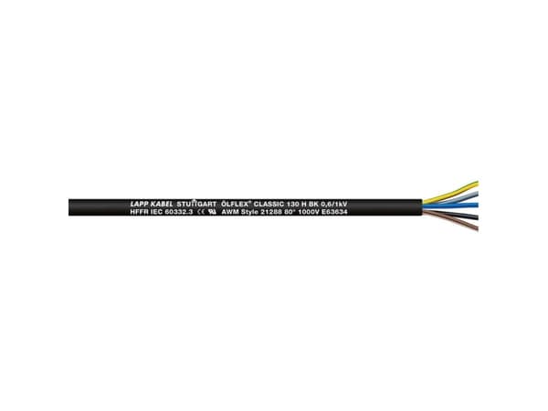 LAPP ÖLFLEX® CLASSIC 130 H BK Styreledning 2 x 1 mm² Sort 1123410-100 100 m