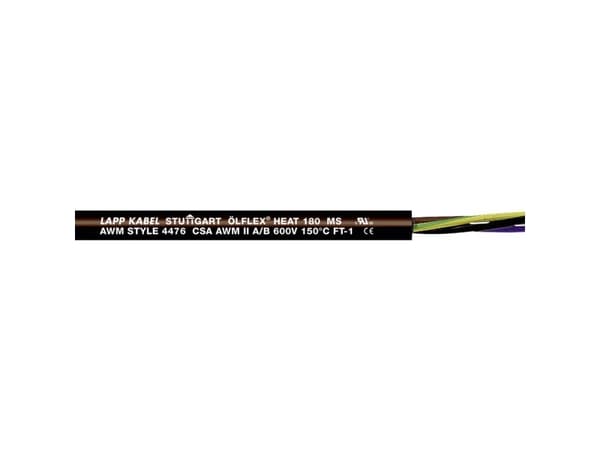 LAPP ÖLFLEX® HEAT 180 MS Högtemperaturkabel 2 x 1 mm² Svart 46612-100 100 m