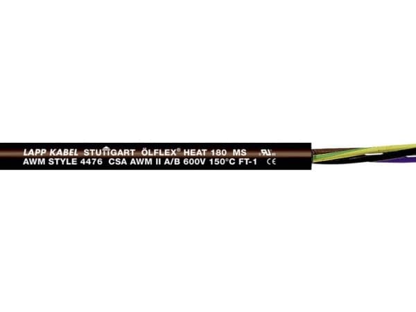 LAPP ÖLFLEX® HEAT 180 MS Högtemperaturkabel 2 x 1 mm² Svart 46612-100 100 m