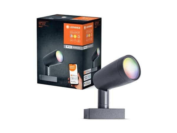 LEDVANCE SMART+, Spotlys, Mørkegrå, Aluminium, Glass, IP44, Inngang, Fasade, II