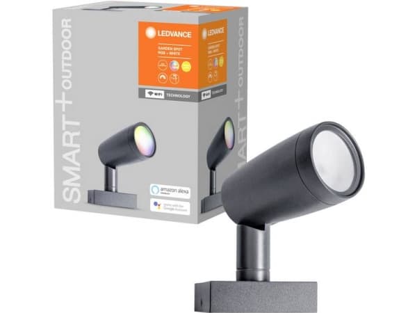 LEDVANCE SMART+, Spotlys, Mørkegrå, Aluminium, Glass, IP44, Inngang, Fasade, II