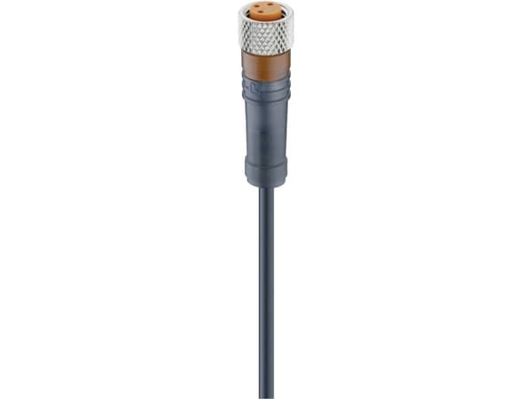 Lumberg Automation 18213-1 Sensor, ställdonskontakt, M8 Anslutning, rak 5,00 m Antal poler (RJ): 4 1 st