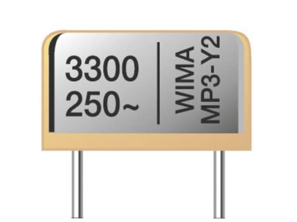 Wima MPY20W2100FC00MSSD-1000 MP3-Y2 brusreducerande kondensator med radiell tråd 0,01 µF 250 V/AC 20% 1000 st Bulk