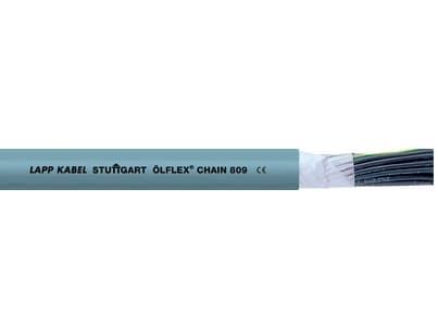 LAPP 1026709-100 Kättingkabel ÖLFLEX® CHAIN 809 3 G 0,75 mm² Grå 100 m