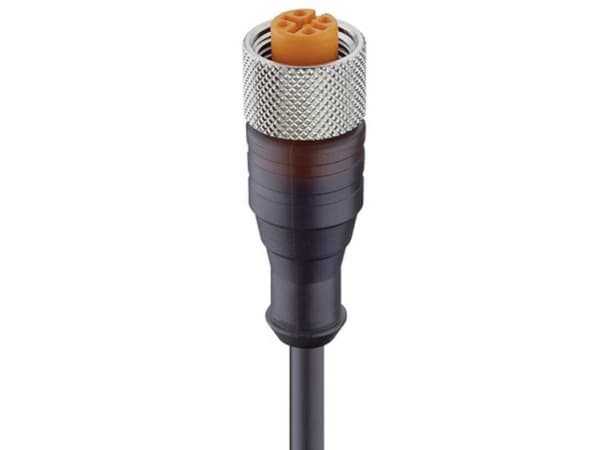 Lumberg Automation 17615-1 Sensor, ställdonskontakt, M12 Anslutning, rak 5,00 m Antal poler (RJ): 3 1 st