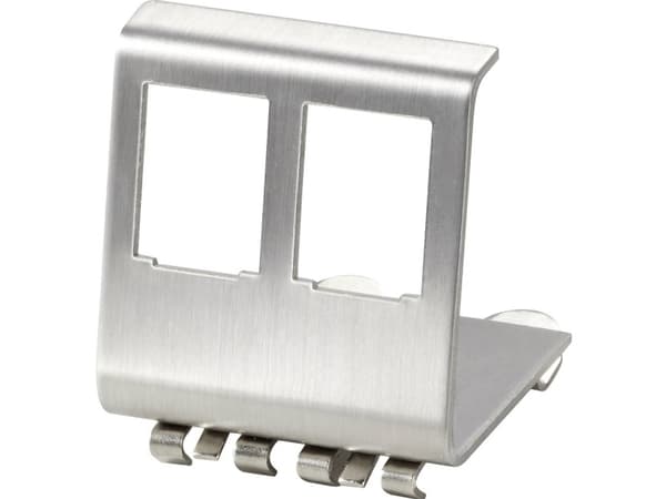Renkforce Hatskinneadapter 2x Hvid, Rustfrit stål