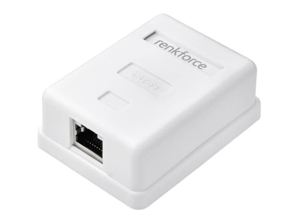 Renkforce Nätverksadapter Ytmontering CAT 5e Vit