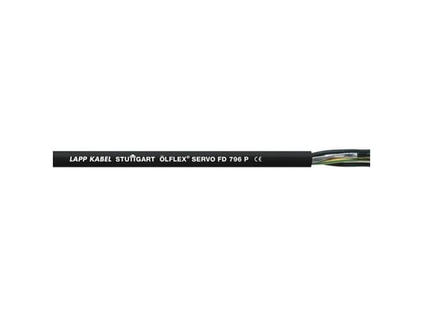 LAPP ÖLFLEX® SERVO FD 796 P Servo-ledning 4 G 0.75 mm² + 4 x 0.34 mm² Sort 25326-100 100 m