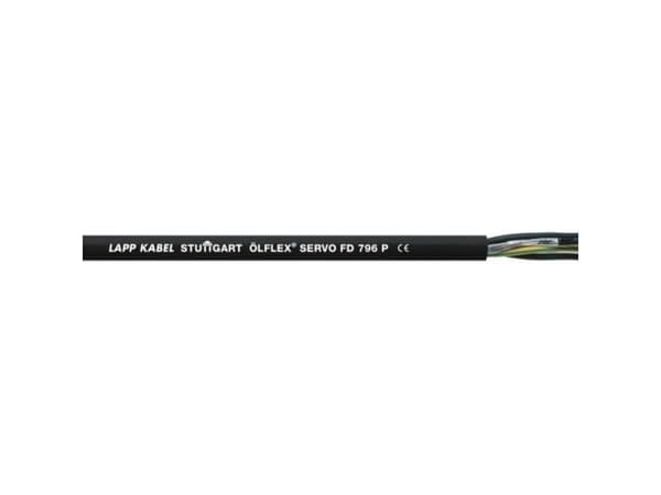 LAPP ÖLFLEX® SERVO FD 796 P Servo-ledning 4 G 0.75 mm² + 4 x 0.34 mm² Sort 25326-100 100 m