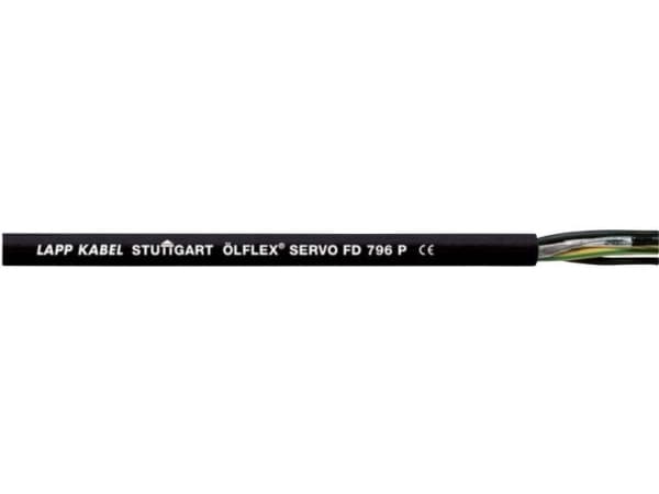 LAPP ÖLFLEX® SERVO FD 796 P Servo-ledning 4 G 0.75 mm² + 4 x 0.34 mm² Sort 25326-100 100 m