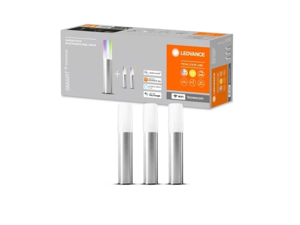 LEDVANCE SMART+, Gulvlys, Stål, Polykarbonat (PC), Rustfritt stål, IP65, Hage, III