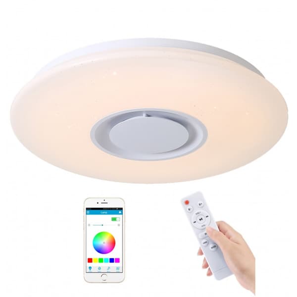 LED Taklampa 50cm 60w med Bluetooth högtalare och fjärrkontroll