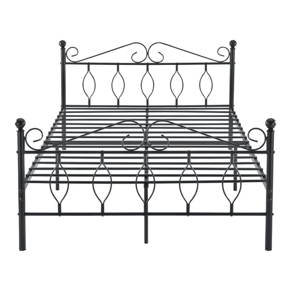 [en.casa]® Sängstomme Apolda i metall inkl. ribbotten-200x140cm-pulverlackerat stål-svart matt-reptålig-slitstark- max. belastning: 300kg