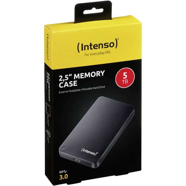 Intenso Memory Case 5 TB Extern hårddisk 2.5 USB 3.2 Gen 1 Svart 6021513
