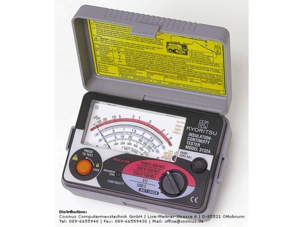 Kyoritsu KEW-3132A Isolationsmåler 250 V, 500 V, 1000 V