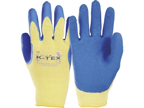 KCL 930 10 Käsine K-TEX® Para-aramidikuitu, jossa on luonnonlateksipinnoite KOKO 10