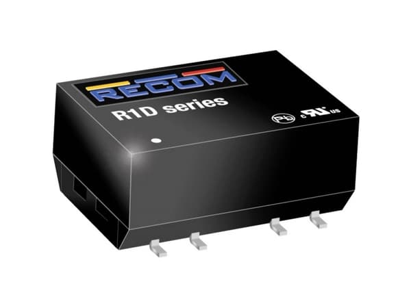RECOM R1D-0505 DC/DC-muunnin, SMD 5 V/DC 5 V/DC 5 V/DC, -5 V/DC 100 mA 1 W Lähtöjen määrä: 2 x