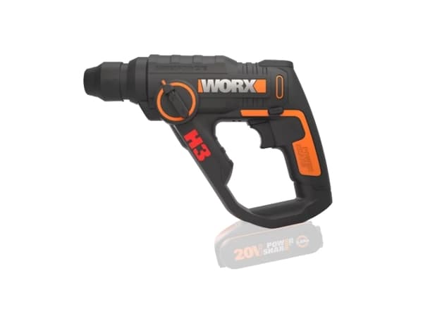 WORX WX390, SDS Plus, Sort, Oransje, Børstet motor, 1,3 cm, 900 RPM, 1,2 J