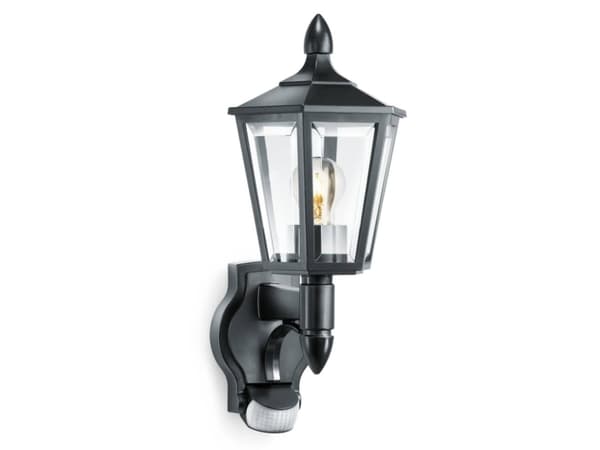 STEINEL L 15, Vegglys, Sort, Gjennomsiktig, Plast, IP44, II, Veggmontering