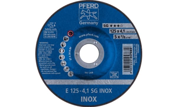 PFERD 62212423, 2,22 cm, 12,5 cm, 4,1 mm, 12200 RPM, 10 stykker