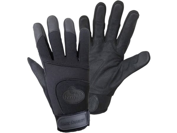 FerdyF. BLACK SECURITY Mechanics 1911-9 Clarino®-kunstlæder Monteringshandske Størrelse (handsker): 9, L EN 388 CAT II 1 Paar